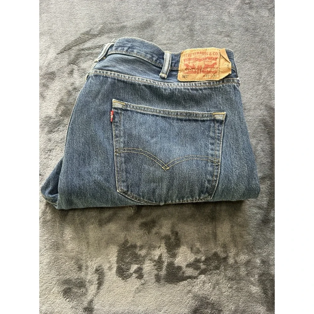 Levi's 501 Denim‎ Jeans Mens 42x30 Button Fly